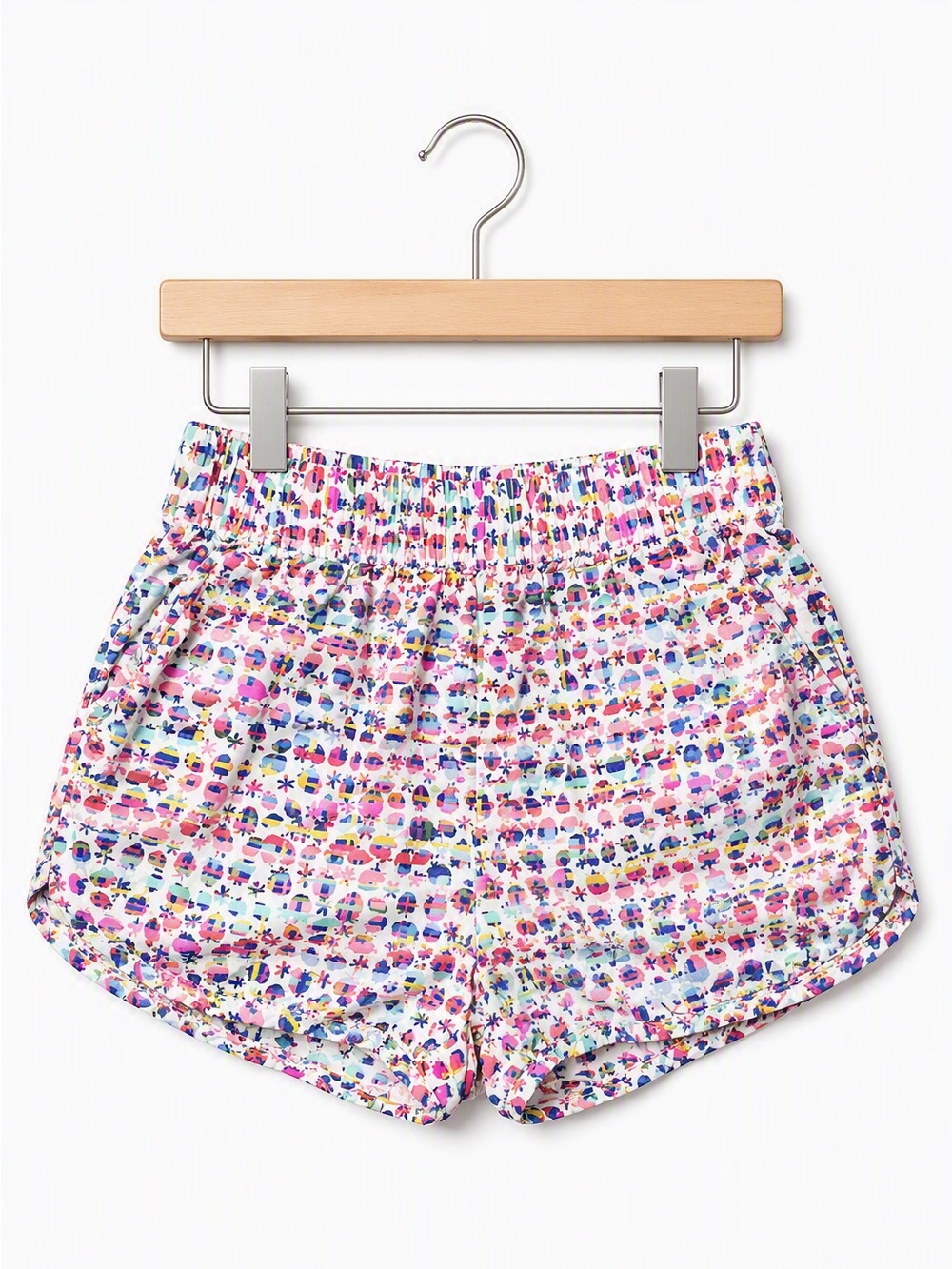 5/15$ Gap Kids Girls Colorful Ditsy Floral Smocked Waist Shorts 2T Summer Cotton